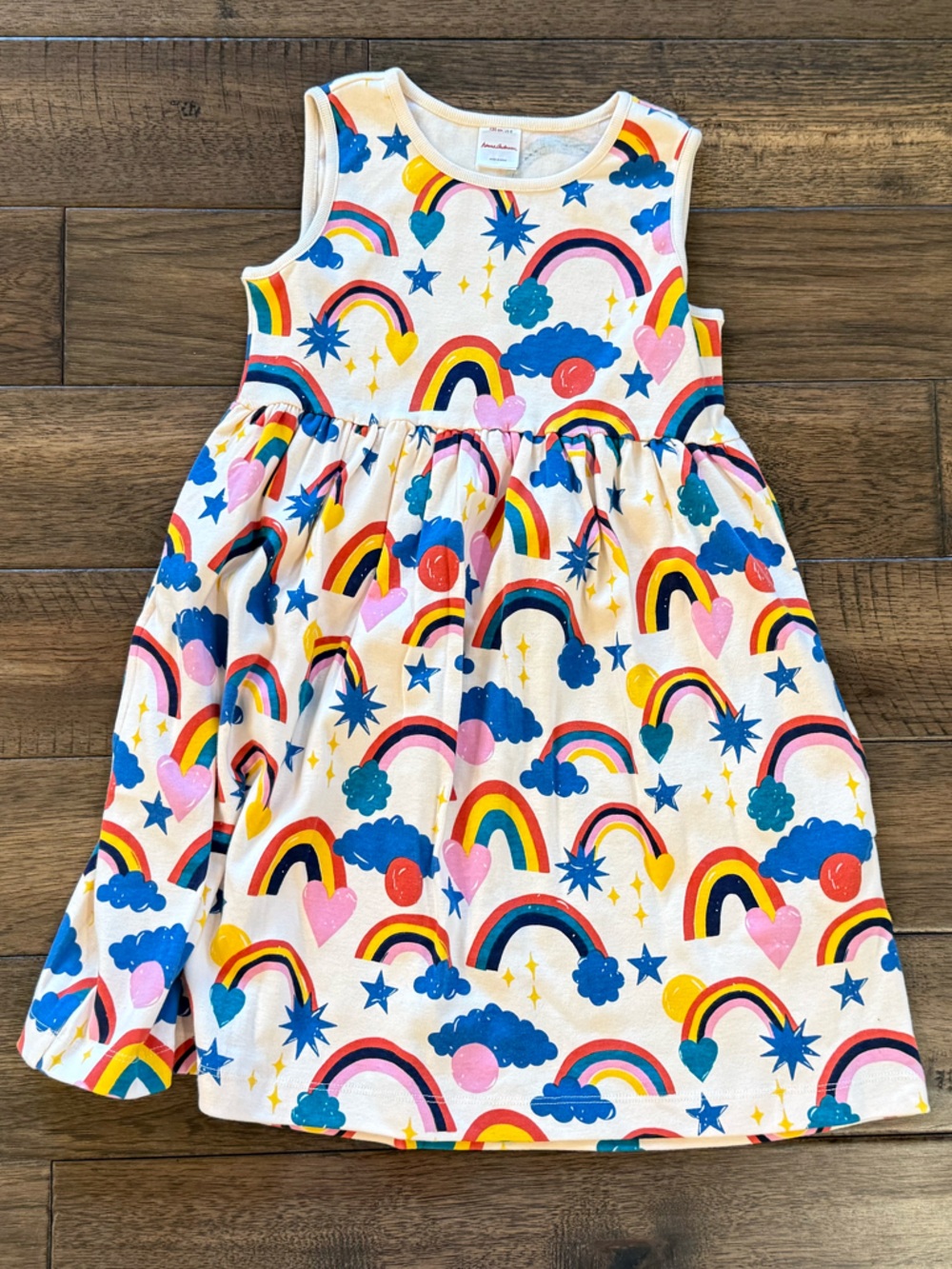 Hanna Andersson Dress with Rainbow & Star Print, Size 8